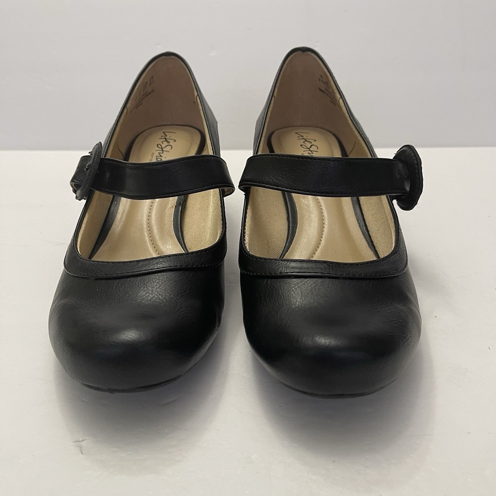 Lifestride Soft System Rozz Mary Jane Pump Black Womens 9.5 W‎ Academia Career - Picture 2 of 10